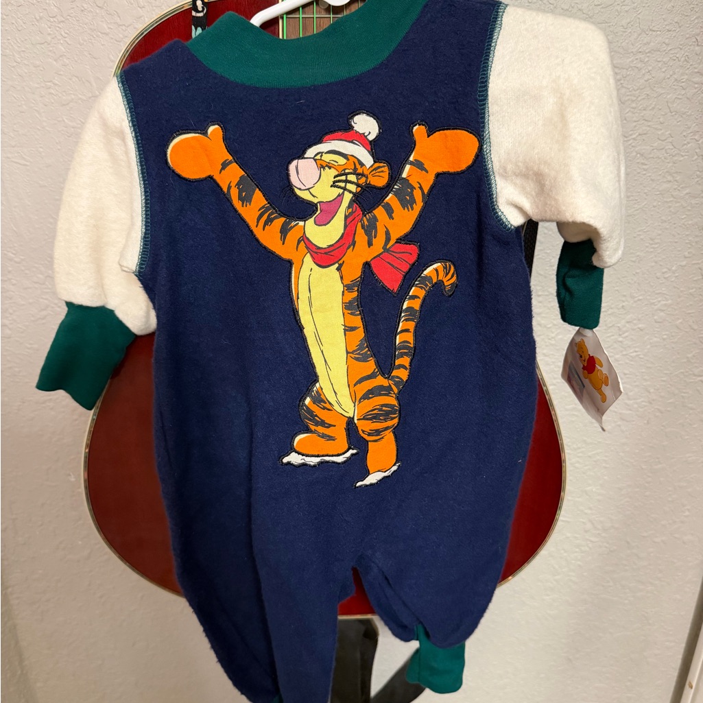 Kids One Piece With Tigger Design - Blue And White
